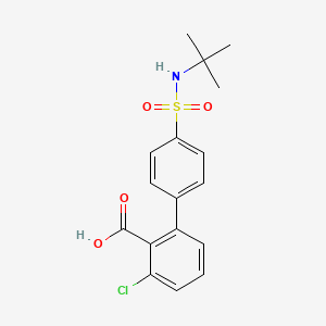 molecular formula C17H18ClNO4S B6413209 2-(4-t-Butylsulfamoylphenyl)-6-chlorobenzoic acid, 95% CAS No. 1261909-80-1