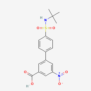molecular formula C17H18N2O6S B6413226 3-(4-t-Butylsulfamoylphenyl)-5-nitrobenzoic acid, 95% CAS No. 1261894-56-7