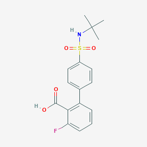 molecular formula C17H18FNO4S B6413230 2-(4-t-Butylsulfamoylphenyl)-6-fluorobenzoic acid, 95% CAS No. 1261941-51-8