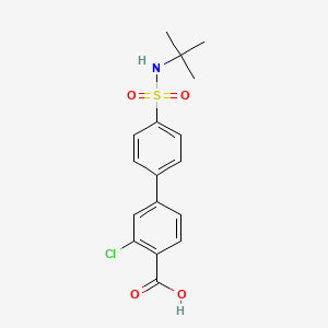 molecular formula C17H18ClNO4S B6413248 4-(4-t-Butylsulfamoylphenyl)-2-chlorobenzoic acid, 95% CAS No. 1261909-74-3