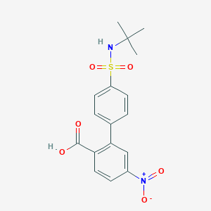 molecular formula C17H18N2O6S B6413252 2-(4-t-Butylsulfamoylphenyl)-4-nitrobenzoic acid, 95% CAS No. 1261899-75-5