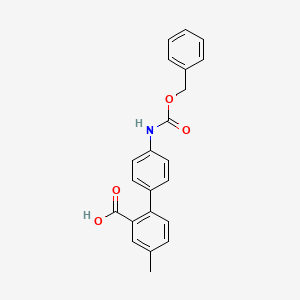 molecular formula C22H19NO4 B6413384 2-(4-Cbz-Aminopheny)-5-methylbenzoic acid, 95% CAS No. 1261894-69-2