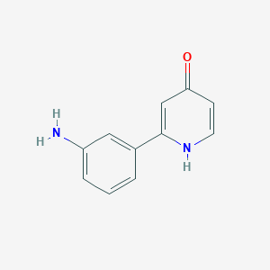 molecular formula C11H10N2O B6413550 2-(3-Aminophenyl)-4-hydroxypyridine, 95% CAS No. 1261982-35-7