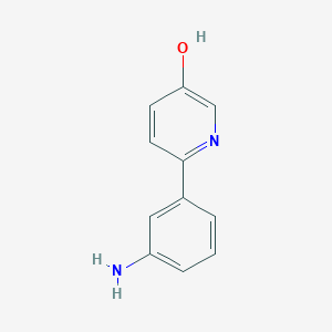 molecular formula C11H10N2O B6413556 2-(3-Aminophenyl)-5-hydroxypyridine, 95% CAS No. 1261957-81-6