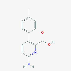 molecular formula C13H12N2O2 B6413587 6-Amino-3-(4-methylphenyl)picolinic acid, 95% CAS No. 1261957-74-7