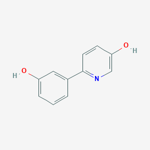 molecular formula C11H9NO2 B6413591 2-(3-Hydroxyphenyl)-5-hydroxypyridine, 95% CAS No. 1261961-44-7