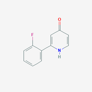 molecular formula C11H8FNO B6413598 2-(2-Fluorophenyl)-4-hydroxypyridine, 95% CAS No. 1261961-49-2