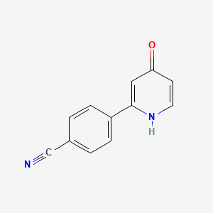 molecular formula C12H8N2O B6413603 2-(4-Cyanophenyl)-4-hydroxypyridine, 95% CAS No. 1261961-58-3