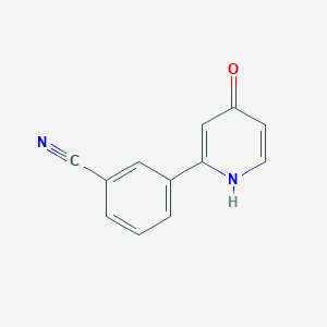 molecular formula C12H8N2O B6413611 2-(3-Cyanophenyl)-4-hydroxypyridine, 95% CAS No. 1261997-65-2