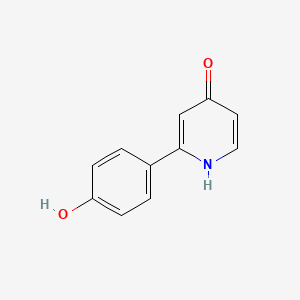 molecular formula C11H9NO2 B6413613 2-(4-Hydroxyphenyl)-4-hydroxypyridine, 95% CAS No. 1261970-44-8