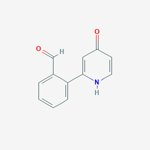 molecular formula C12H9NO2 B6413625 2-(2-Formylphenyl)-4-hydroxypyridine, 95% CAS No. 1261982-55-1