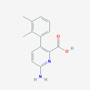 molecular formula C14H14N2O2 B6413635 6-Amino-3-(2,3-dimethylphenyl)picolinic acid, 95% CAS No. 1258634-88-6