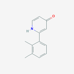 molecular formula C13H13NO B6413640 2-(2,3-Dimethylphenyl)-4-hydroxypyridine, 95% CAS No. 1261961-64-1