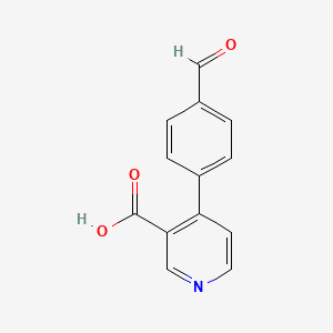 molecular formula C13H9NO3 B6413652 4-(4-Formylphenyl)nicotinic acid, 95% CAS No. 1261982-65-3