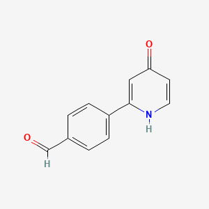 molecular formula C12H9NO2 B6413659 2-(4-Formylphenyl)-4-hydroxypyridine, 95% CAS No. 1261907-86-1