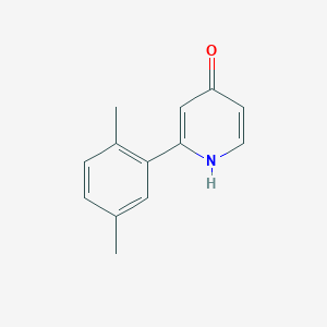 molecular formula C13H13NO B6413672 2-(2,5-Dimethylphenyl)-4-hydroxypyridine, 95% CAS No. 1261982-86-8