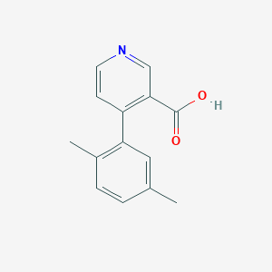 molecular formula C14H13NO2 B6413678 4-(2,5-Dimethylphenyl)nicotinic acid, 95% CAS No. 1261982-71-1