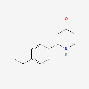 molecular formula C13H13NO B6413681 2-(4-Ethylphenyl)-4-hydroxypyridine, 95% CAS No. 1261970-65-3