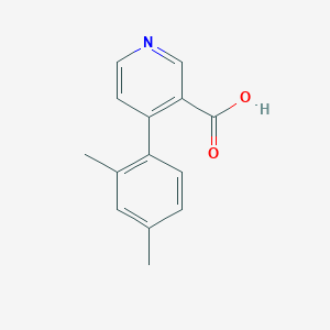 molecular formula C14H13NO2 B6413690 4-(2,4-Dimethylphenyl)nicotinic acid, 95% CAS No. 1261983-00-9