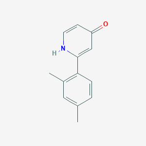 molecular formula C13H13NO B6413710 2-(2,4-Dimethylphenyl)-4-hydroxypyridine, 95% CAS No. 1261970-76-6