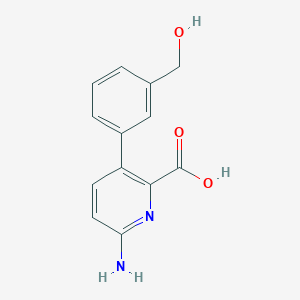 6-Amino-3-(3-hydroxymethylphenyl)picolinic acid, 95%