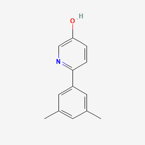 molecular formula C13H13NO B6413726 2-(3,5-Dimethylphenyl)-5-hydroxypyridine, 95% CAS No. 1261970-83-5