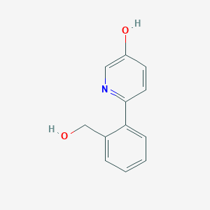 molecular formula C12H11NO2 B6413731 5-Hydroxy-2-(2-hydroxymethylphenyl)pyridine, 95% CAS No. 1261943-91-2