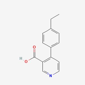 molecular formula C14H13NO2 B6413738 4-(4-Ethylphenyl)nicotinic acid, 95% CAS No. 1261943-71-8
