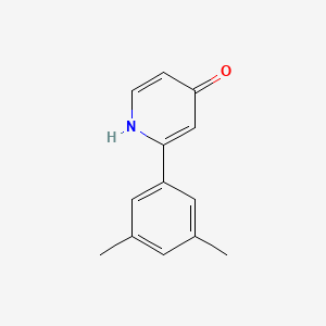 molecular formula C13H13NO B6413747 2-(3,5-Dimethylphenyl)-4-hydroxypyridine, 95% CAS No. 1261917-51-4