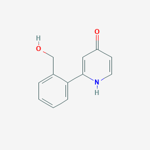 molecular formula C12H11NO2 B6413770 4-Hydroxy-2-(2-hydroxymethylphenyl)pyridine, 95% CAS No. 1261998-16-6