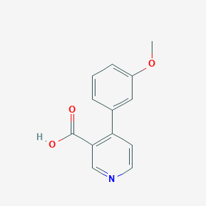 molecular formula C13H11NO3 B6413773 4-(3-Methoxyphenyl)nicotinic acid, 95% CAS No. 141764-20-7