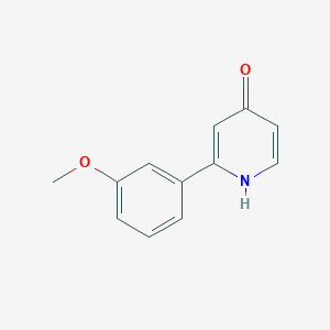 molecular formula C12H11NO2 B6413780 4-Hydroxy-2-(3-methoxyphenyl)pyridine, 95% CAS No. 1261917-54-7