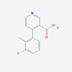 molecular formula C13H10FNO2 B6413820 4-(3-Fluoro-2-methylphenyl)nicotinic acid, 95% CAS No. 1261917-65-0