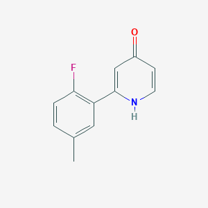 molecular formula C12H10FNO B6413856 2-(2-Fluoro-5-methylphenyl)-4-hydroxypyridine, 95% CAS No. 1261910-06-8