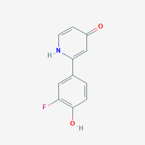 molecular formula C11H8FNO2 B6413910 2-(3-Fluoro-4-hydroxyphenyl)-4-hydroxypyridine, 95% CAS No. 1261934-64-8