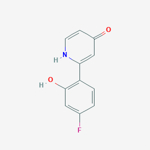 molecular formula C11H8FNO2 B6413936 2-(4-Fluoro-2-hydroxyphenyl)-4-hydroxypyridine, 95% CAS No. 1261911-47-0