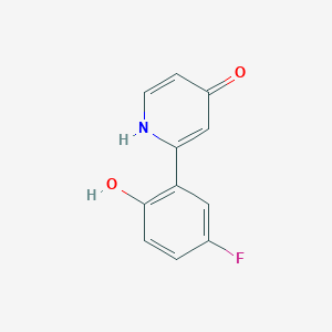 molecular formula C11H8FNO2 B6413945 2-(5-Fluoro-2-hydroxyphenyl)-4-hydroxypyridine, 95% CAS No. 1261911-76-5
