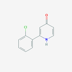 molecular formula C11H8ClNO B6413973 2-(2-Chlorophenyl)-4-hydroxypyridine, 95% CAS No. 1261911-88-9