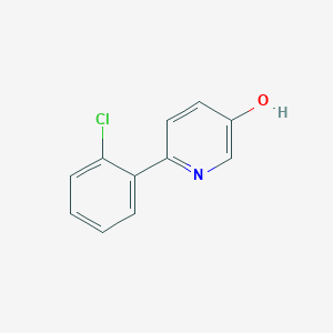 molecular formula C11H8ClNO B6413982 2-(2-Chlorophenyl)-5-hydroxypyridine, 95% CAS No. 1261936-65-5