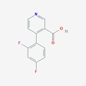 molecular formula C12H7F2NO2 B6413996 4-(2,4-Difluorophenyl)nicotinic acid, 95% CAS No. 141764-22-9
