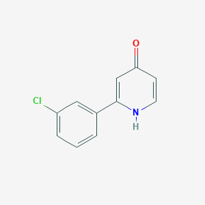 molecular formula C11H8ClNO B6413998 2-(3-Chlorophenyl)-4-hydroxypyridine, 95% CAS No. 1261936-74-6