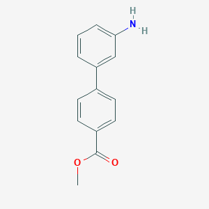 molecular formula C14H13NO2 B064140 Methyl 4-(3-aminophenyl)benzoate CAS No. 159503-24-9