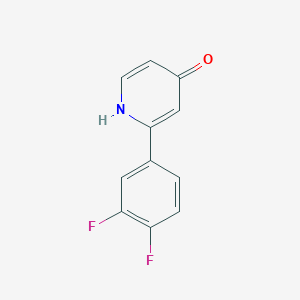 molecular formula C11H7F2NO B6414002 2-(3,4-Difluorophenyl)-4-hydroxypyridine, 95% CAS No. 1261934-78-4