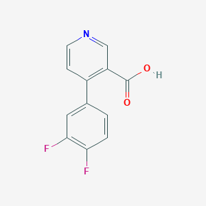 molecular formula C12H7F2NO2 B6414014 4-(3,4-Difluorophenyl)nicotinic acid, 95% CAS No. 1261936-83-7