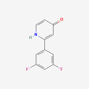 molecular formula C11H7F2NO B6414045 2-(3,5-Difluorophenyl)-4-hydroxypyridine, 95% CAS No. 1261998-27-9