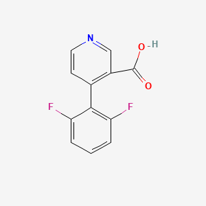 molecular formula C12H7F2NO2 B6414056 4-(2,6-Difluorophenyl)nicotinic acid, 95% CAS No. 1261936-98-4