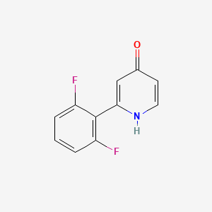 molecular formula C11H7F2NO B6414064 2-(2,6-Difluorophenyl)-4-hydroxypyridine, 95% CAS No. 1261971-06-5