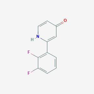 molecular formula C11H7F2NO B6414072 2-(2,3-Difluorophenyl)-4-hydroxypyridine, 95% CAS No. 1261936-94-0