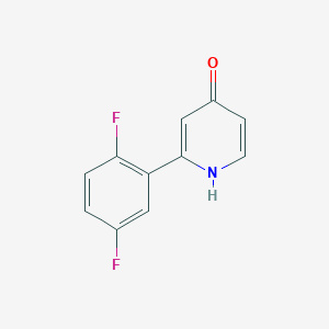 molecular formula C11H7F2NO B6414118 2-(2,5-Difluorophenyl)-4-hydroxypyridine, 95% CAS No. 1261962-06-4