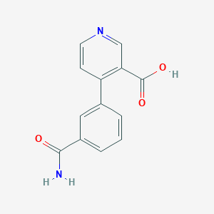 molecular formula C13H10N2O3 B6414199 4-(3-Aminocarbonylphenyl)nicotinic acid, 95% CAS No. 1261937-17-0